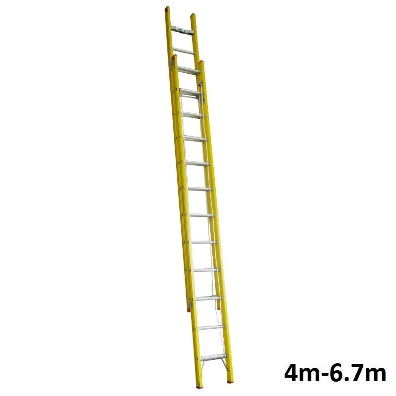 Indalex Tradesman Fibreglass Extension Ladder 6.7m
