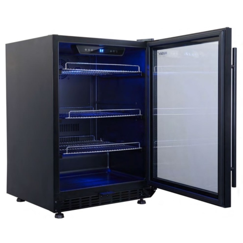 Buy Husky Single Door Wine Fridge with Black Trim 154L MyDeal
