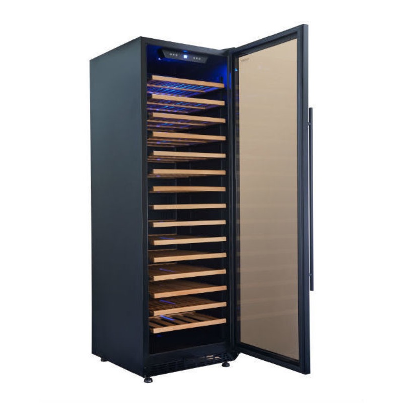 Buy Husky 168 Bottle 2 Zone Wine Fridge with Black Trim MyDeal