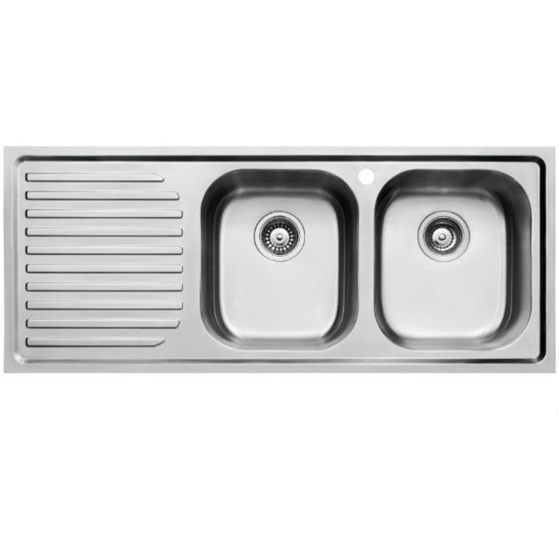 Double Left Hand Stainless Steel Drainer Sink 116cm MyDeal