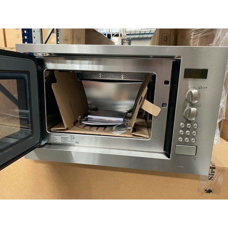 Ariston 60cm 24L Built In Microwave & Grill In Stainless Steel Finish