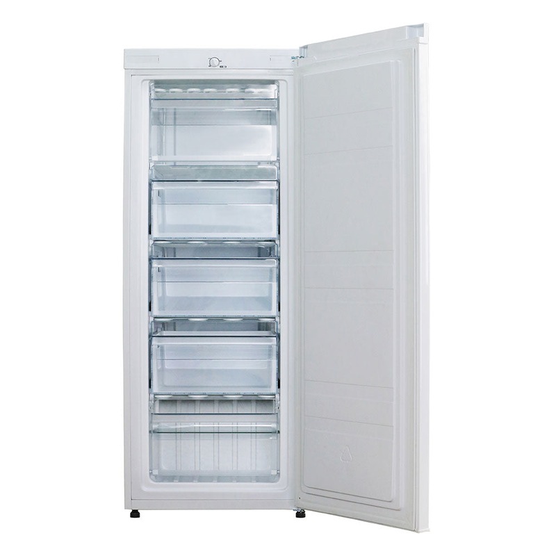 Buy Husky 172L Solid Door Upright Vertical Freezer In White (HUS172VFWH.1) MyDeal