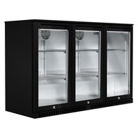 Husky 307L Triple Door Alfresco Drinks Chiller With Anti-Condensation Doors In Black (ALF-C3-BLK-840)