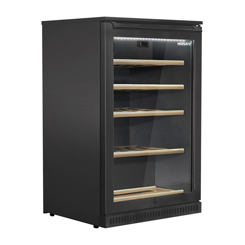 Buy Husky Vino Pro Outdoor Wine Fridge With AntiCondensation Door in Black (HUSWSALFC1BK) MyDeal
