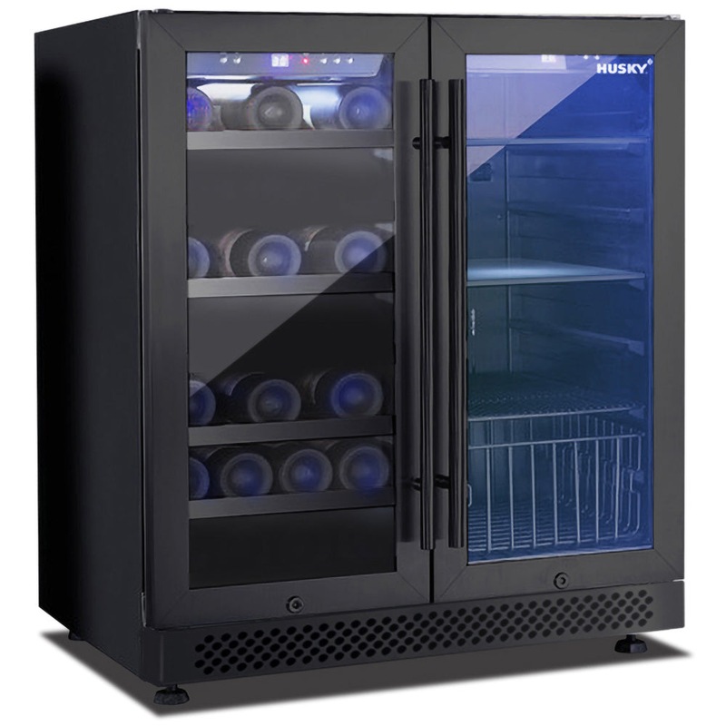 Buy Husky Vino Pro Riserva Double Door Wine Fridge & Drinks Chiller in