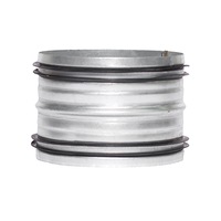 Sirius Galvanised Steel Internal Range Hood Duct Connector With Rubber Gaskets