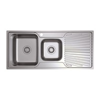 Tisira 108cm 1.5 Bowl Stainless Steel Kitchen Sink With Right Hand Drainer (TSLE1081R)