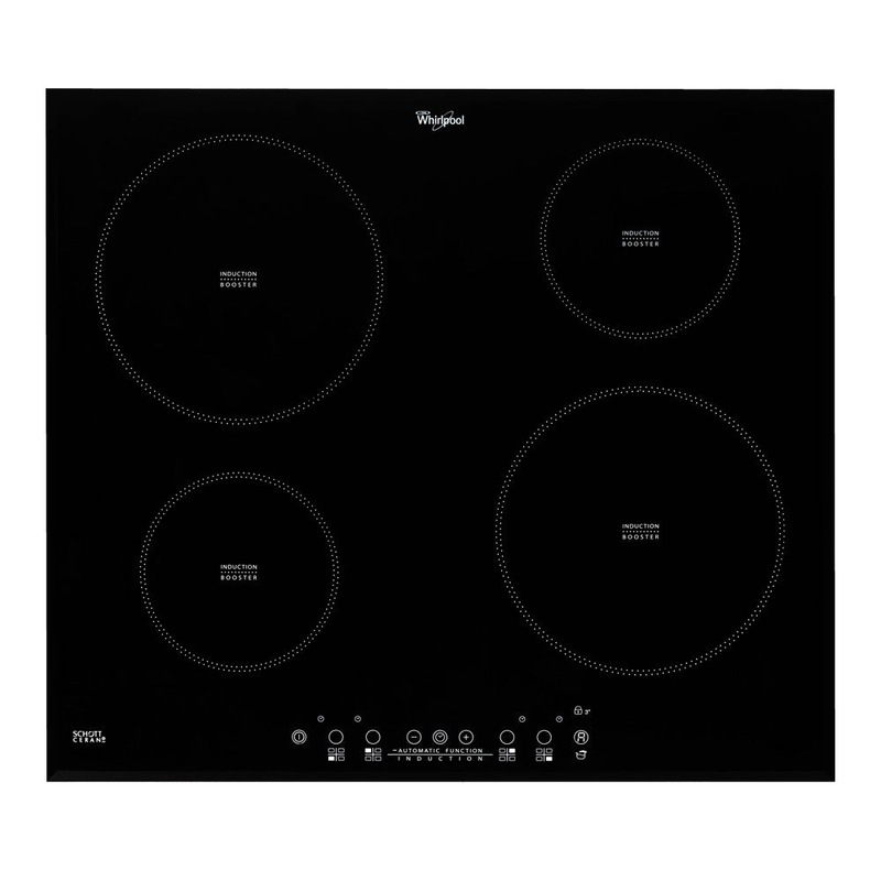Whirlpool 60cm 4 Zone Black Glass Electric Induction Cooktop Hob