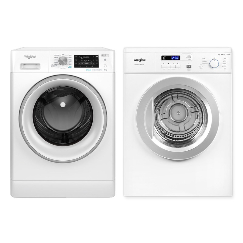 Buy Whirlpool 8kg Front Load Washer With Steam & 7kg Air Vented Dryer