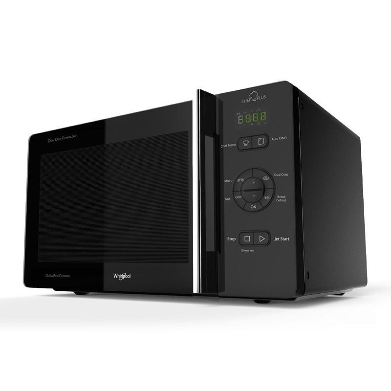Whirlpool 25L Crisp N Grill Microwave Oven & Grill In Black (MWC25BK