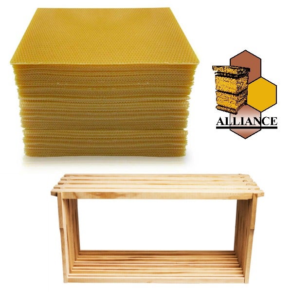 100x Full Depth Beeswax Foundations & Timber Frames