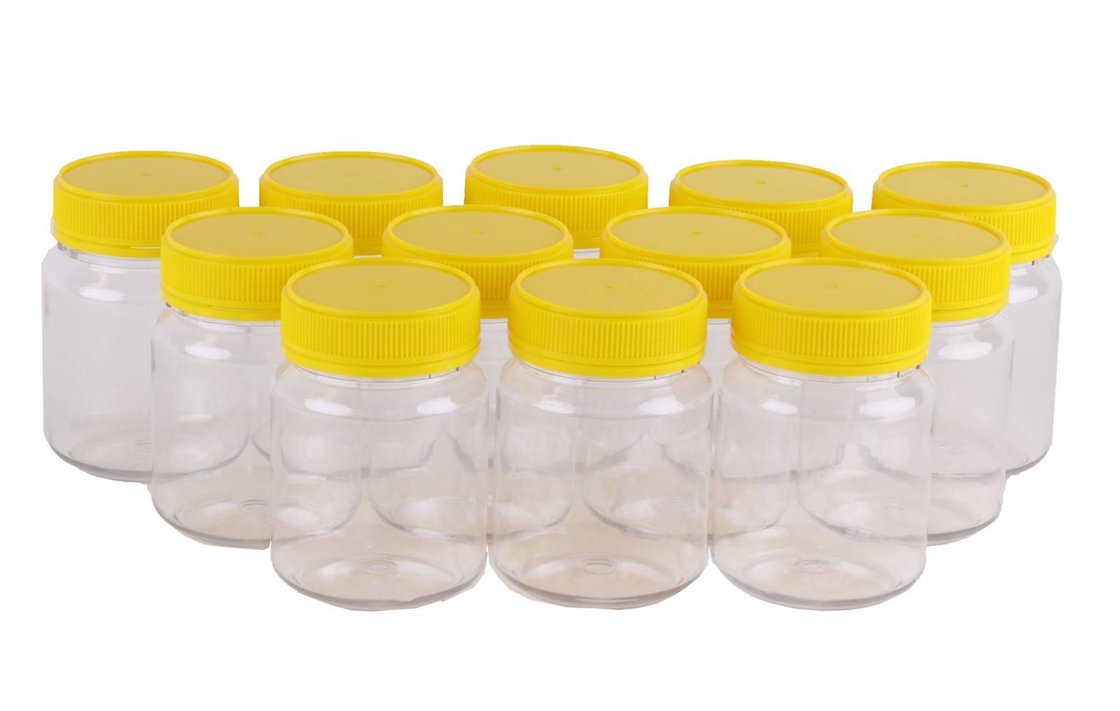Carton 288pcs Honey Jars 275ml Round Yellow Anti-theft Lid and Jar - Food grade