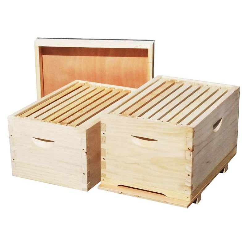 Buy Full Depth Double Beehive w/ 16 Unassembled Frames - MyDeal