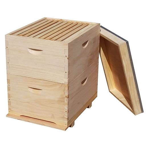 Full Depth Double Beehive w/ 20 Unassembled Frames