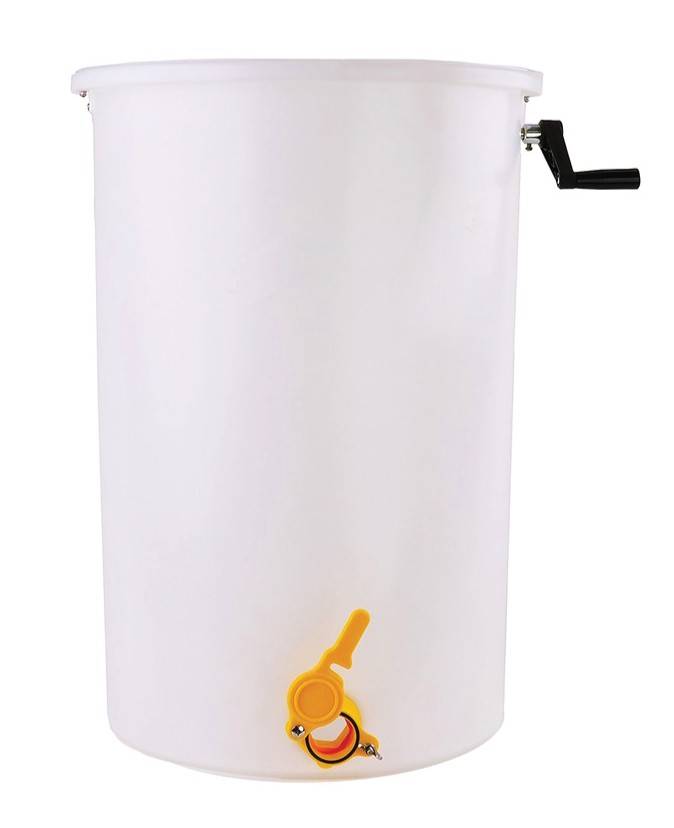 Manual Honey Extractor - 3 Frame Plastic with Hinged Lid and Honey Gate
