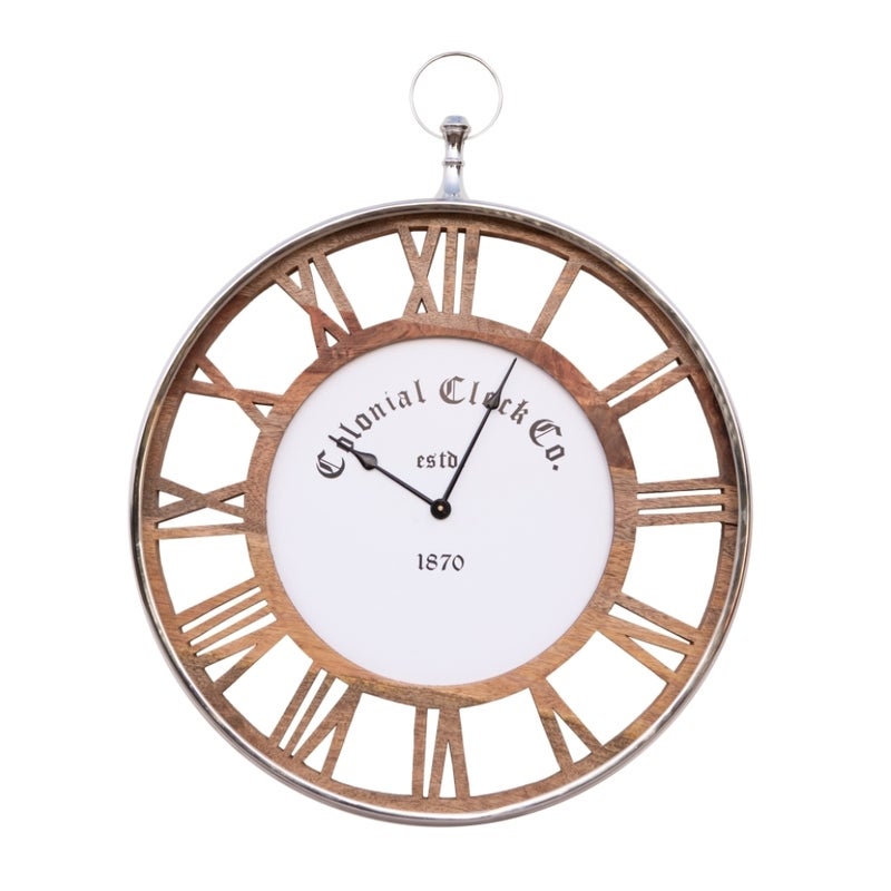Colonial Clock Co Large 60cm Natural, Large Wooden Wall Clocks The Range