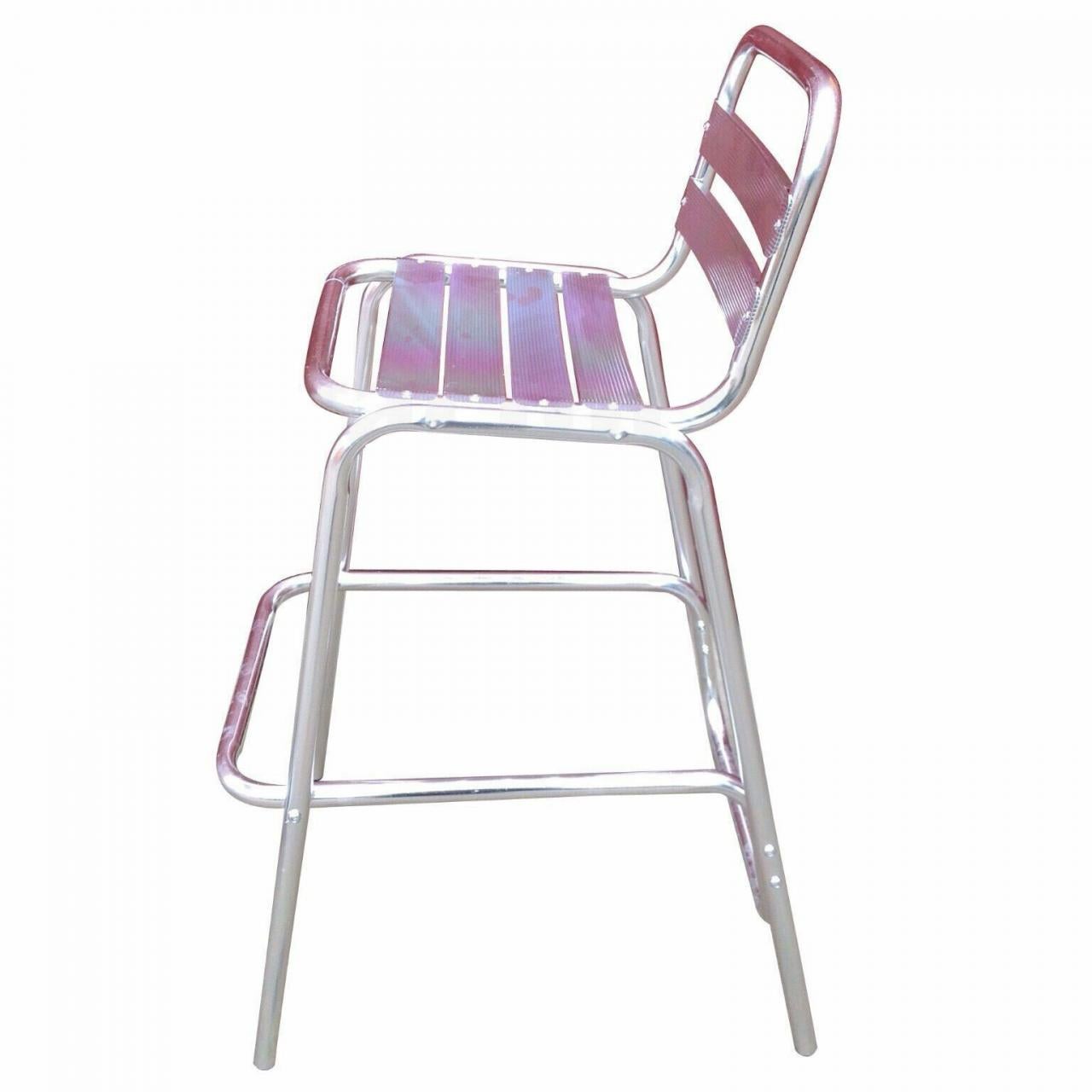 Bar Chair High Back Commercial Aluminium Restaurant Cafe Pool Outdoor New Series