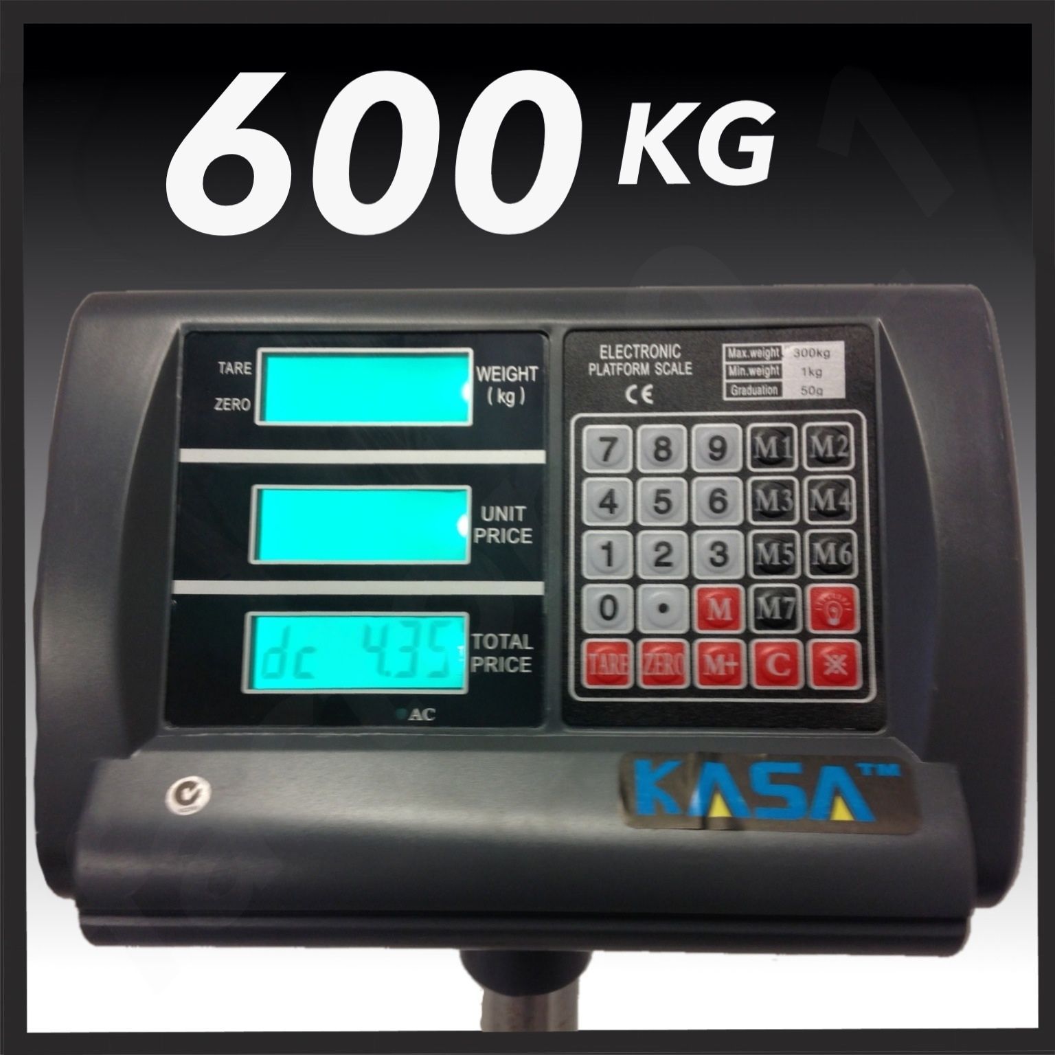 KASA 600kg Electronic Digital Platform Computing Price Scale Weight