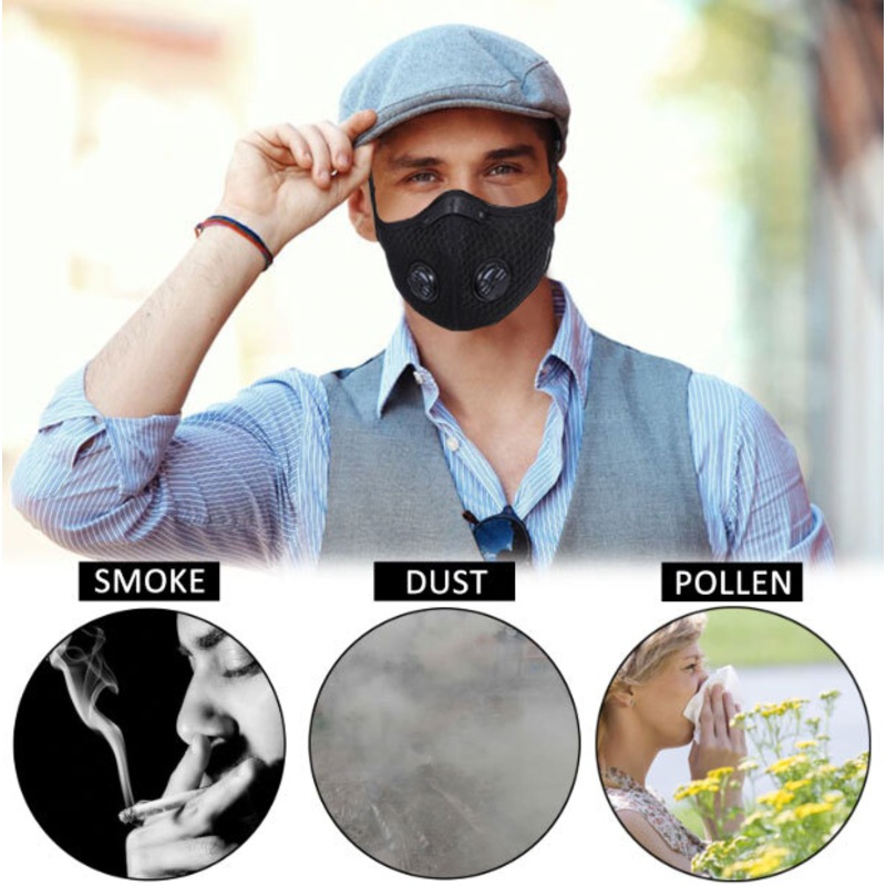 Dust FACE Mask Activated Double Carbon filter Anti Dust Allergy Protection Buy Safety Masks