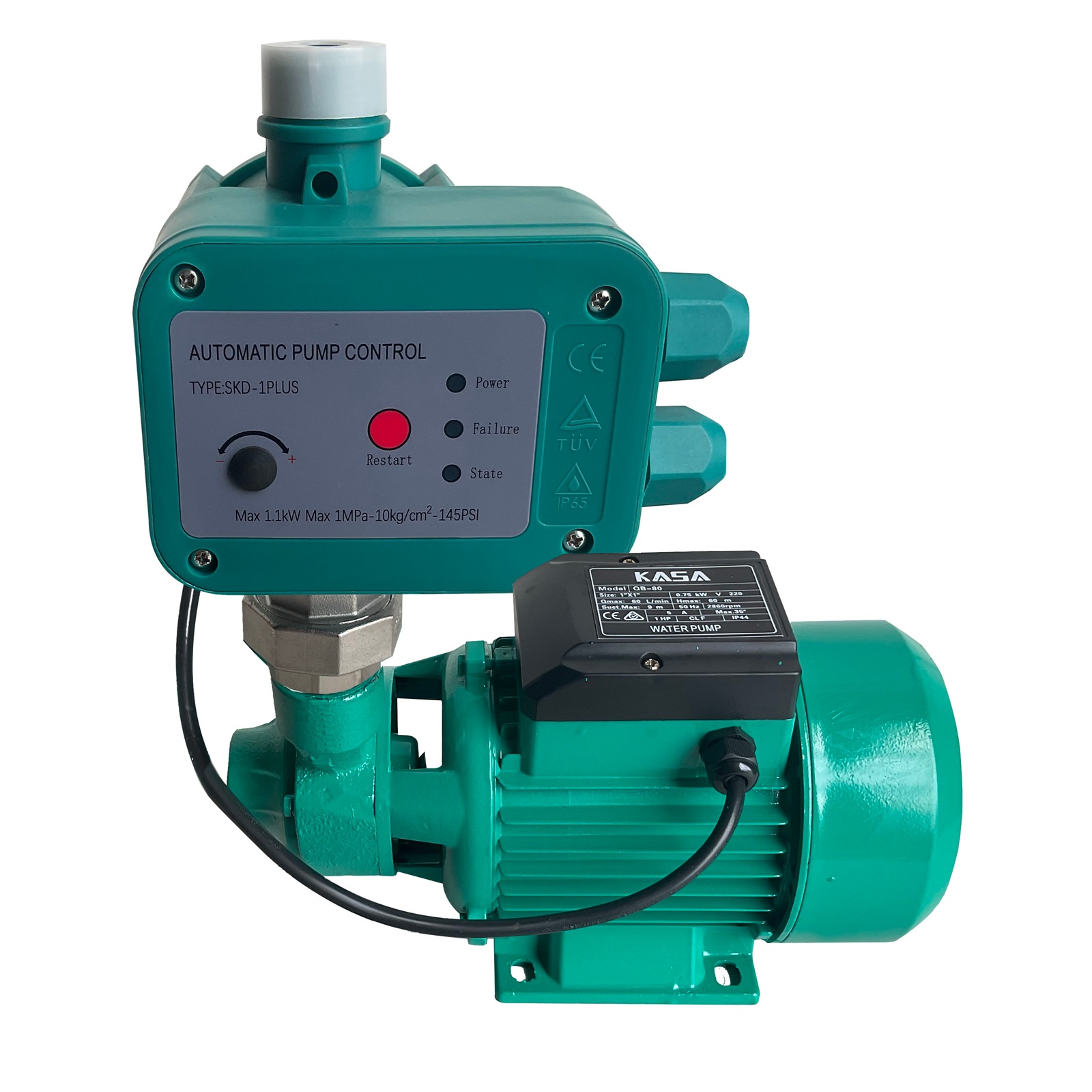 KASA 220V Fully Automatic Electric High Pressure Water Pump Pool Tank Garden