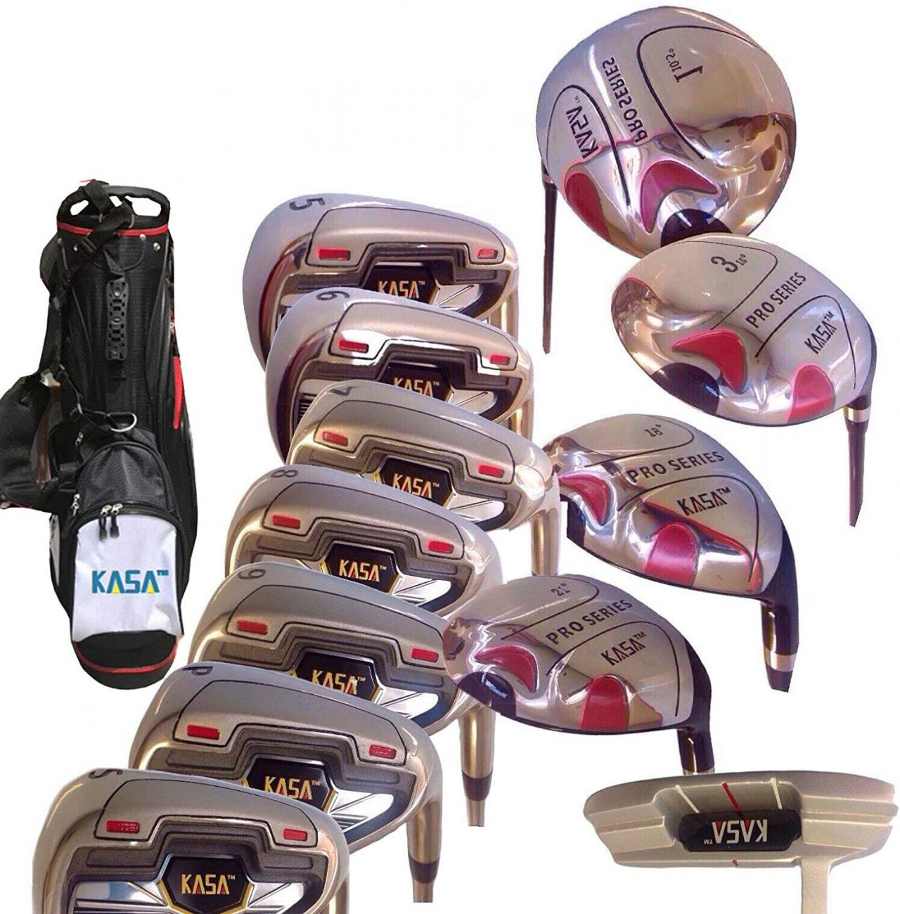 Kasa 12pc Men's Rh Graphite Golf Set W/bag Putter Premium Value Set