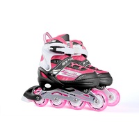 KASA Adjustable Roller Blades Inline Skates (Pink,L)