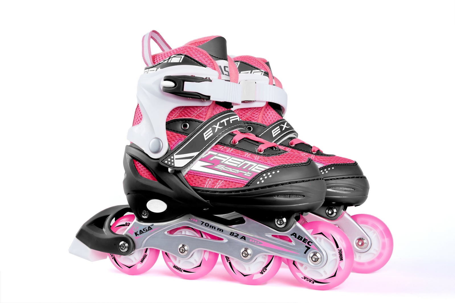KASA Adjustable Roller Blades Inline Skates (Pink,S)