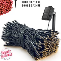 Solar Fairy Christmas Lights 200 LED String Lights Garden Patio Red