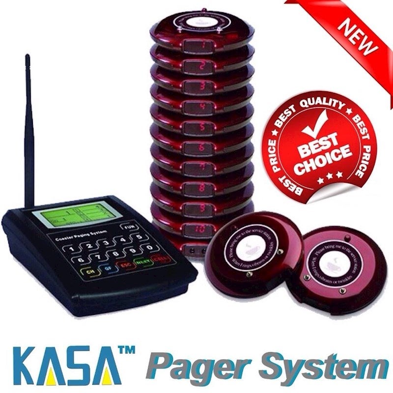 GENUINE KASA 10 WIRELESS DIGITAL PAGER GUEST PAGING SYSTEM