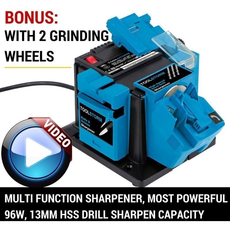Multi Function Sharpener with 2 Grinding Wheels 96W