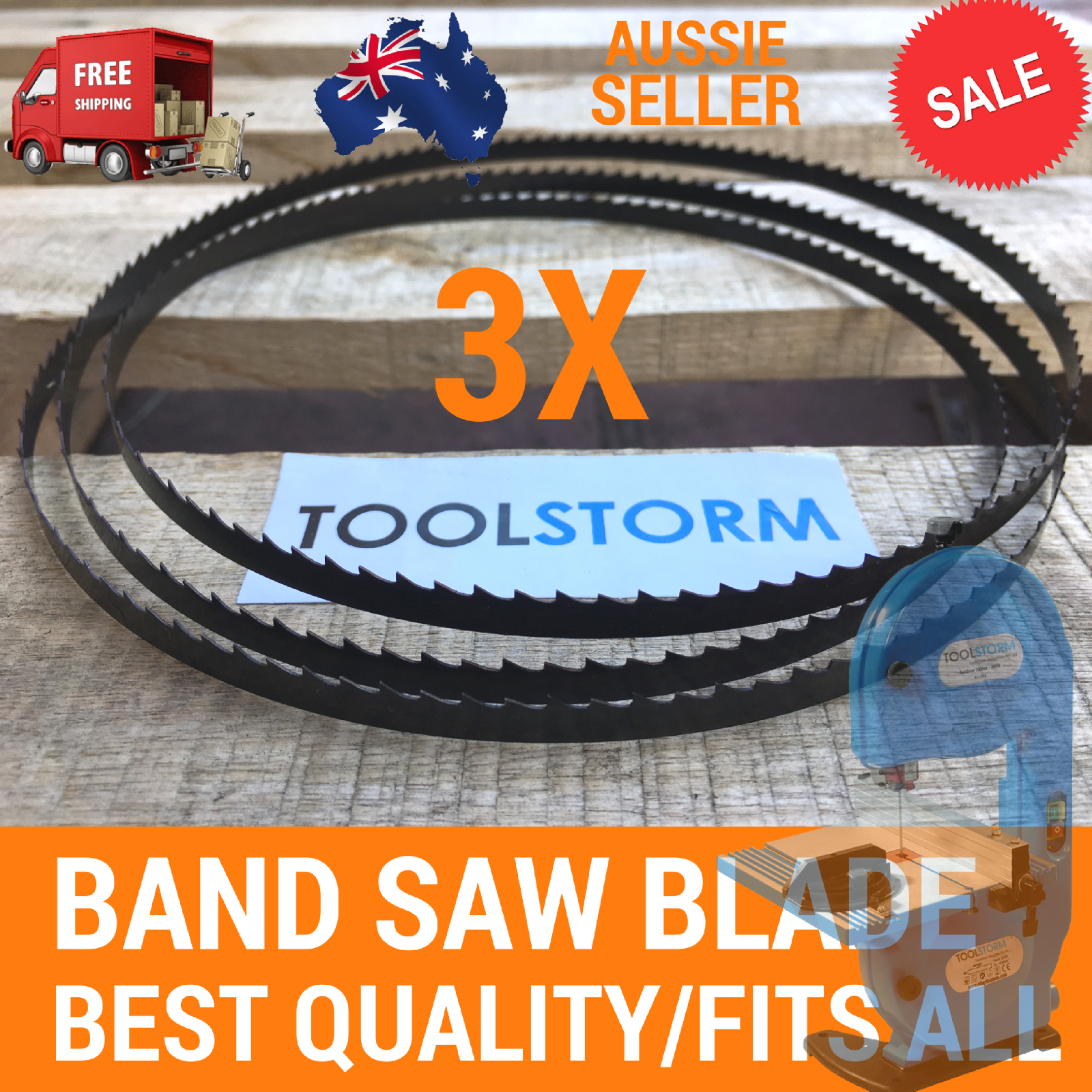 3PCS BANDSAW BLADE 1510 1512 x 9.5MM x 10 TPI Fit RYOBI EBW4023L HBS9000 HBS230L