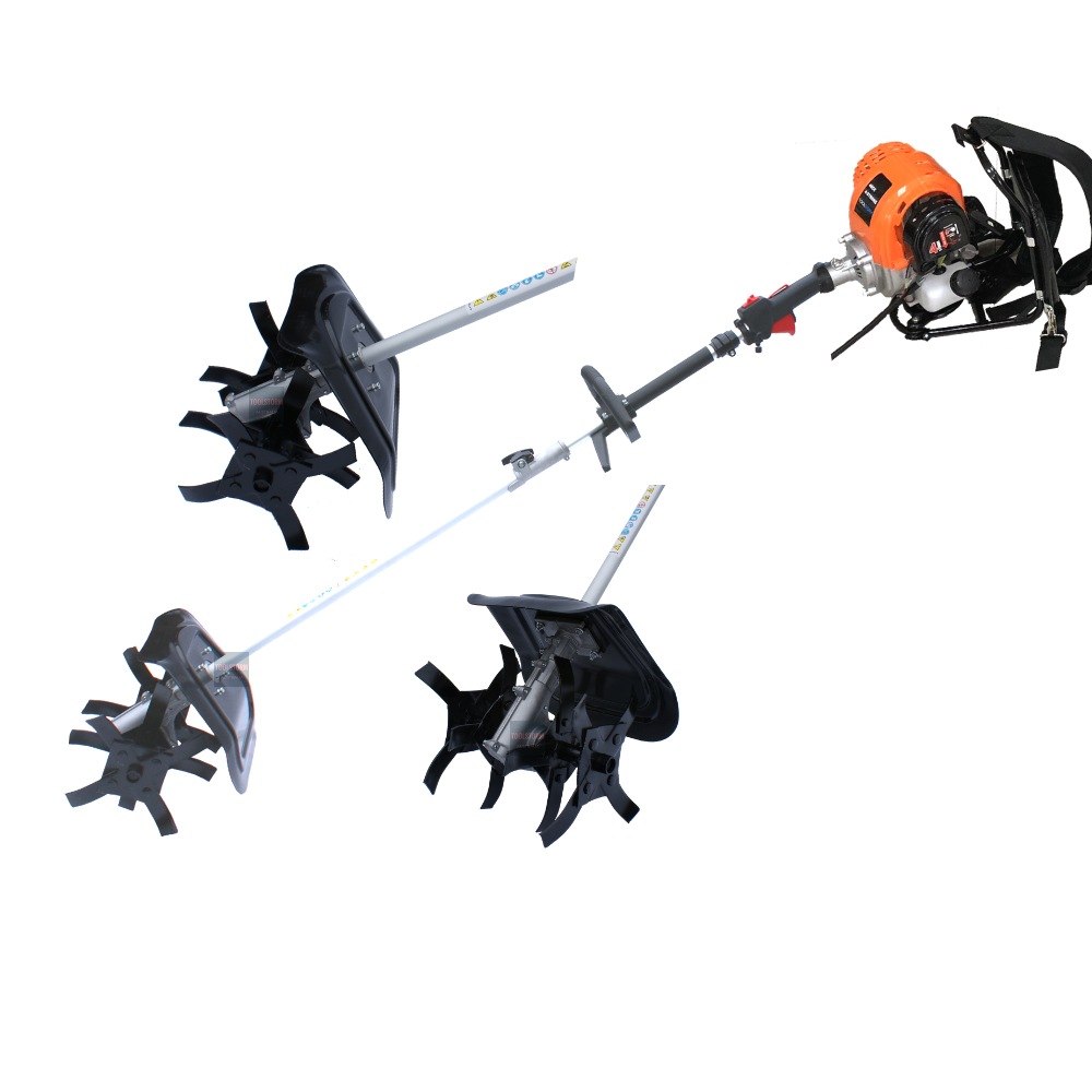 4 STROKE Backpack Cultivator Tiller Petrol Rotary Hoe Garden Tine Rototiller Unbranded