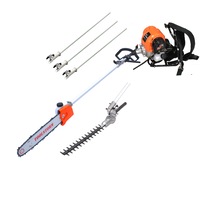 4-STROKE Long Reach Backpack Pole Chainsaw Hedge Trimmer Pruner Chain Saw Cutter
