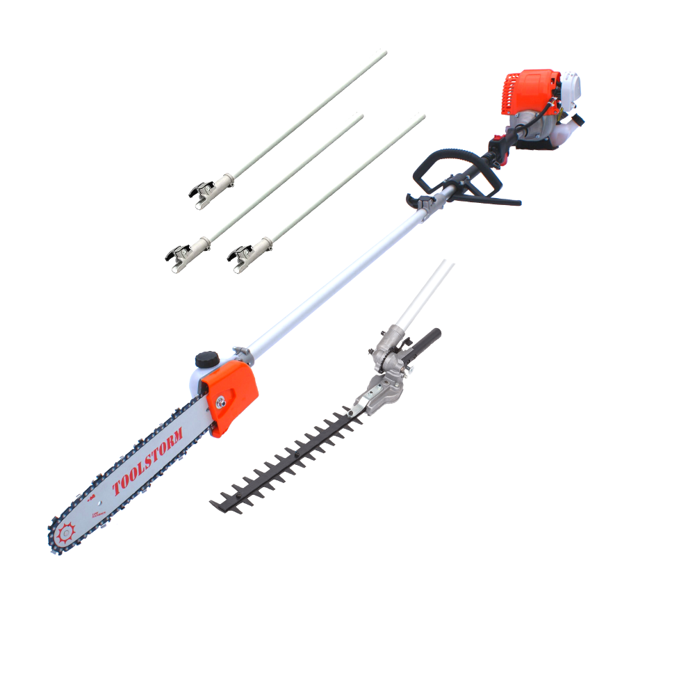 4-STROKE Long Reach Pole Chainsaw Hedge Trimmer Pruner Chain Saw Cutter Multi