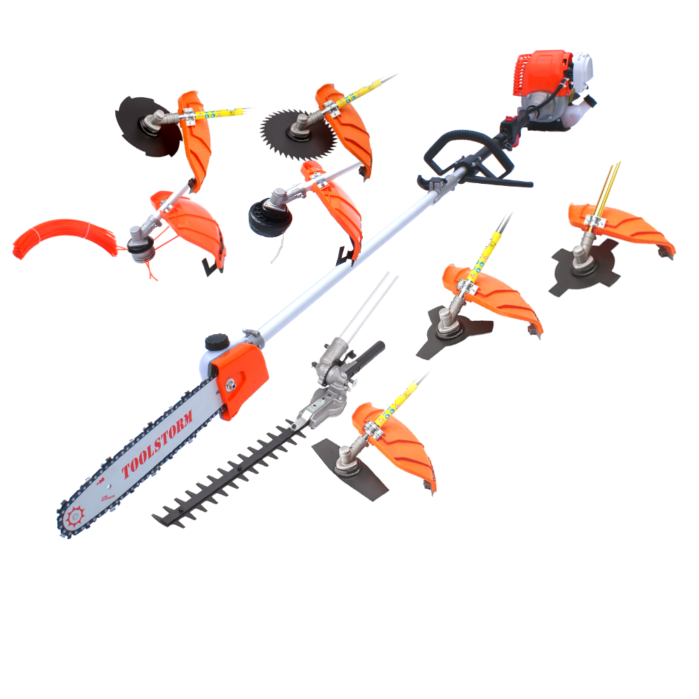 4-STROKE Pole Chainsaw Hedge Trimmer Brush Cutter Whipper Snipper Multi Tool Saw
