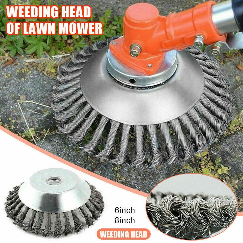 8 Inch Wire Trimmer Head Fit Brush Cutter Whipper Snipper with Bore 25.4mm