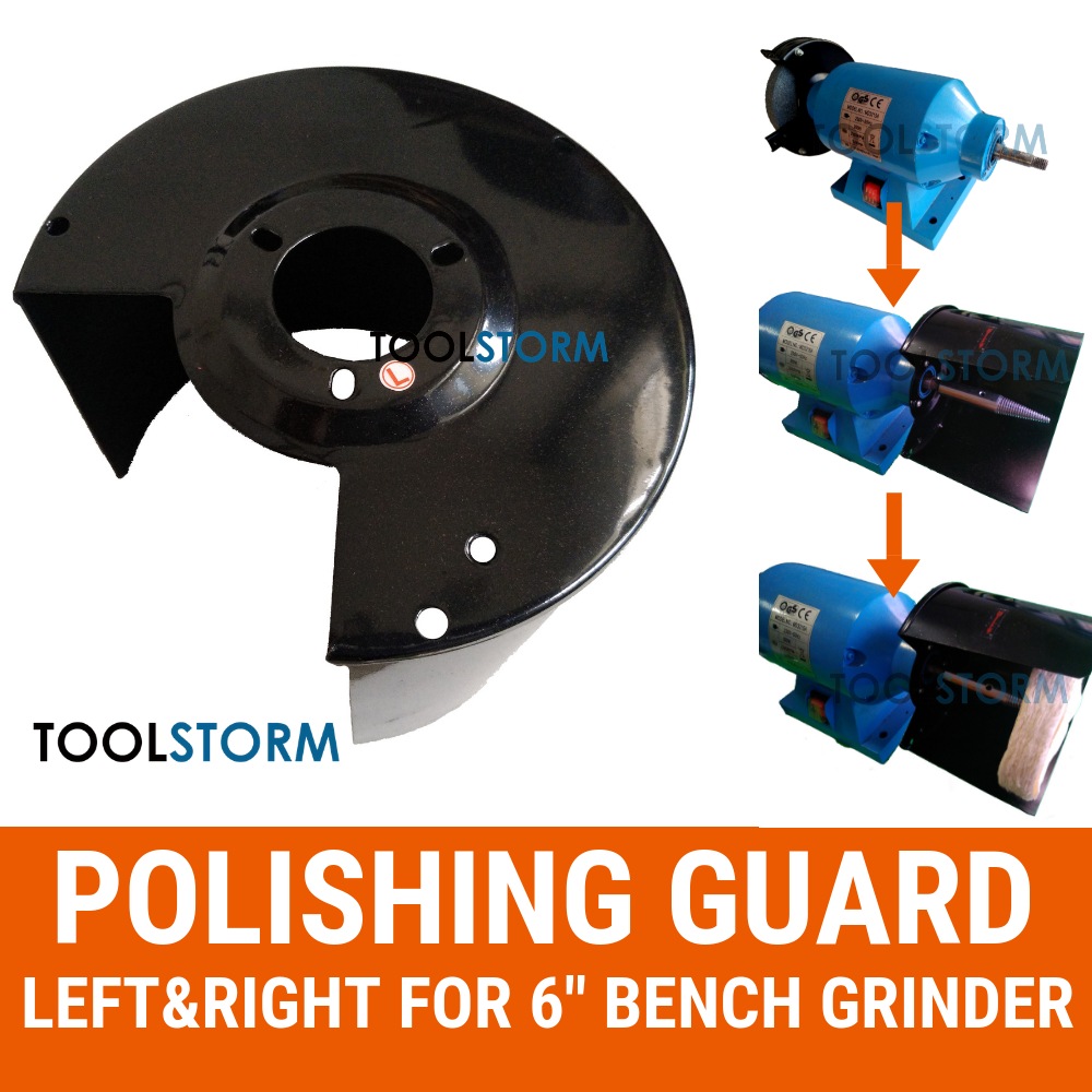 Buffer Hood Safety Guard L&R For 6″ 150mm Bench Grinder Metal polishing buffing