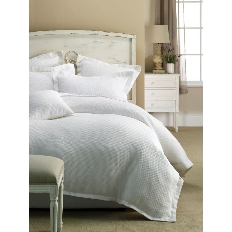 Paris 100% Cotton Waffle Quilt Cover Sets in White