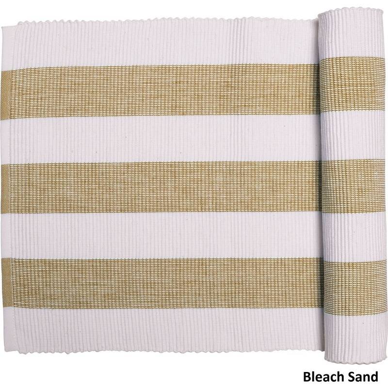 4x Alfresco Striped Cotton Table Runner in 6 Colours 33 x 135cm