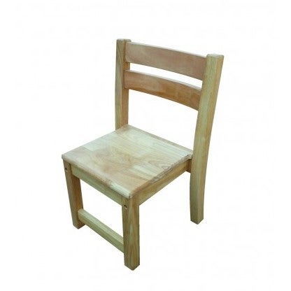 Q Toys Kids Stackable Rubber Natural Timber Chair 30cm set of 2