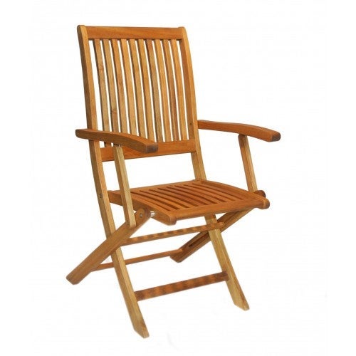 Q Furniture Espanyol Acacia Hardwood Outdoor Folding Arm Chair
