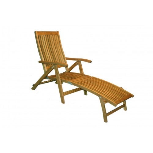 Q Furniture Espanyol Acacia Hardwood Outdoor Sun Lounger Chair