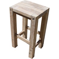 Q Furniture European Outdoor Wooden Bar Stool in White 74cm