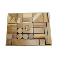 Q Toys NATURAL WOOD BLOCKS 34 PCS