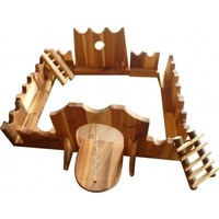 Q Toys Wooden Jumbo Castle Building Set