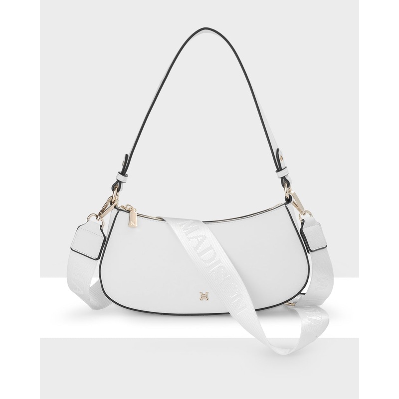 Buy Alina Small Zip Top Shoulder Bag With Monogram & Crossbody Strap