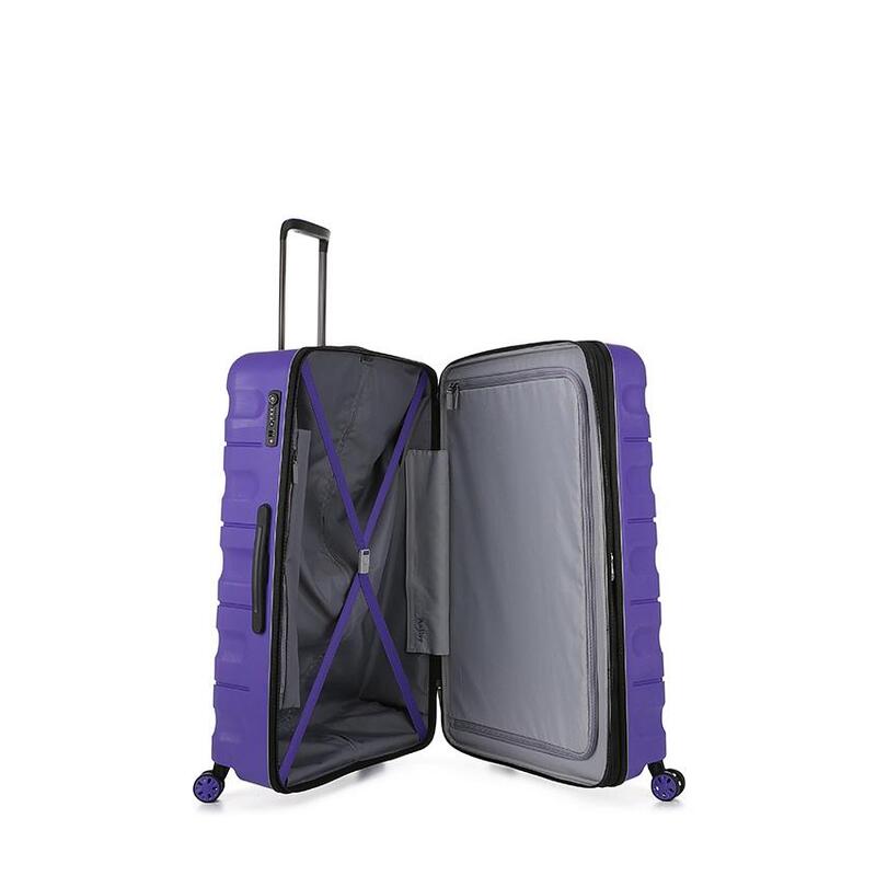 antler suitcase purple