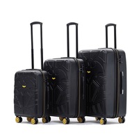 Batman - Set of 3 Suitcases 19in/24in/28in - Black