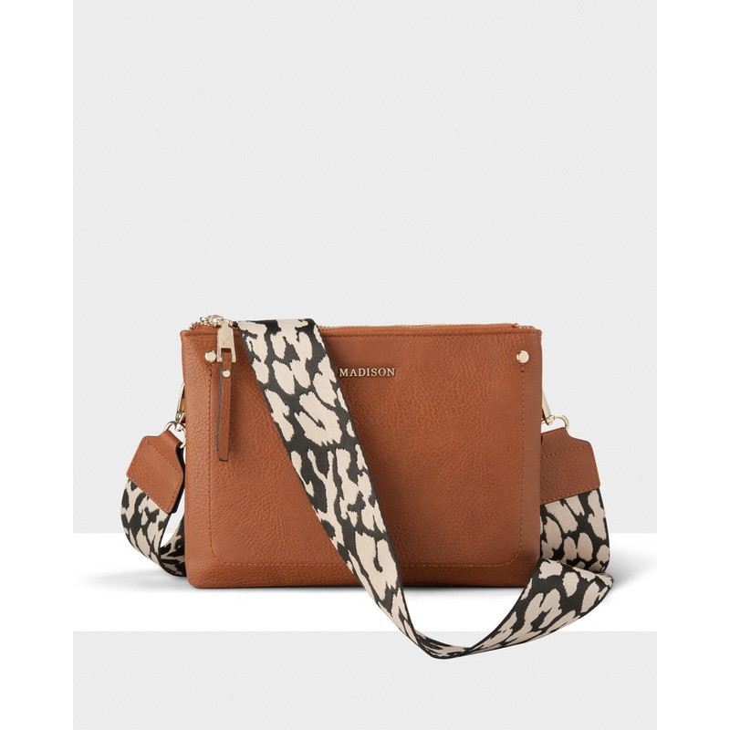 Buy Charlotte Double Zip Crossbody Bag + Leopard Bag Strap MyDeal