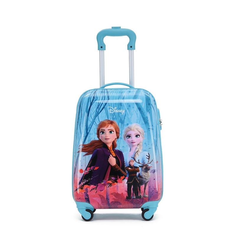 Buy Disney Frozen Dis167 17in Small 4 Wheel Hard Suitcase Blue Mydeal 